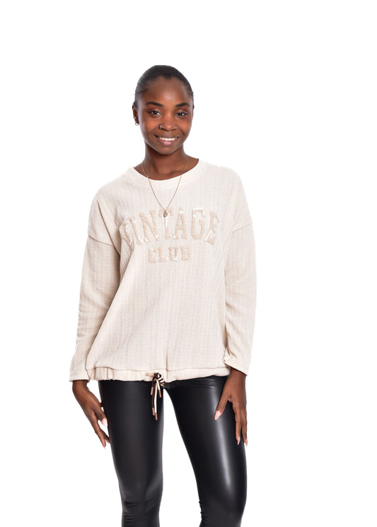 SUDADERA VINTAGE-BEIGE