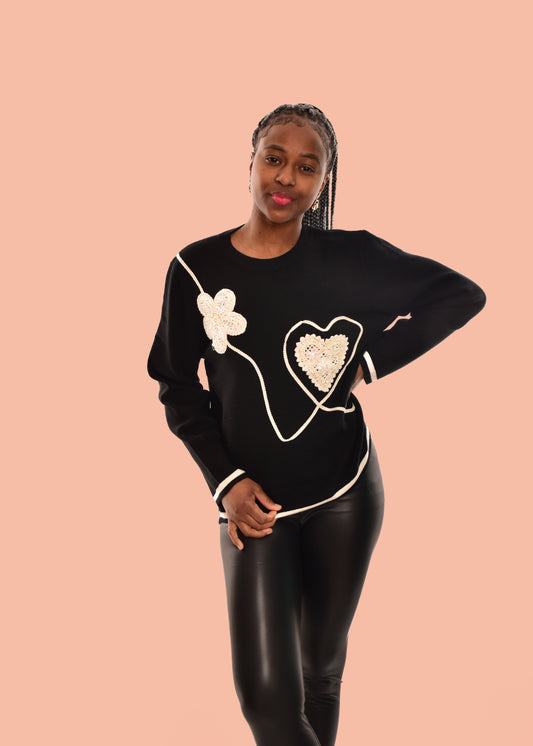 JERSEY FLOR LOVE-NEGRO