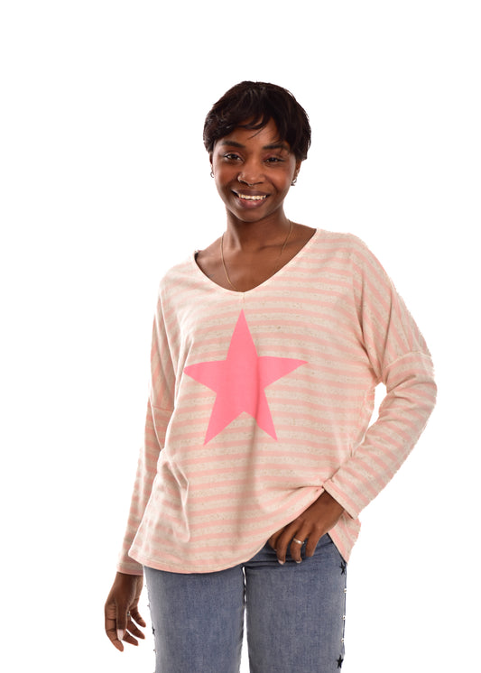 SUDADERA ESTRELLA-ROSA