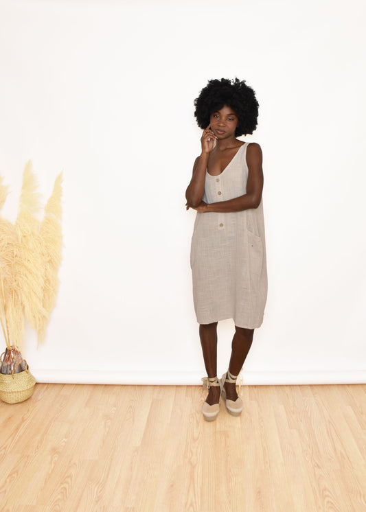 VESTIDO TIRI-BEIGE