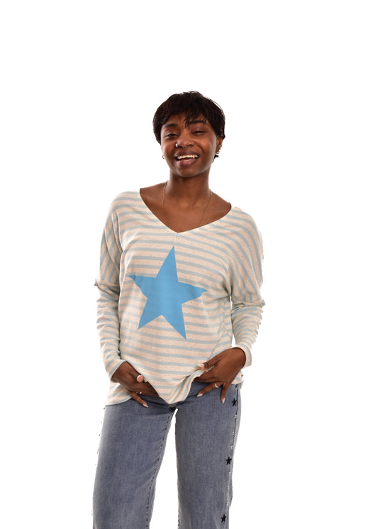 SUDADERA ESTRELLA-AZUL