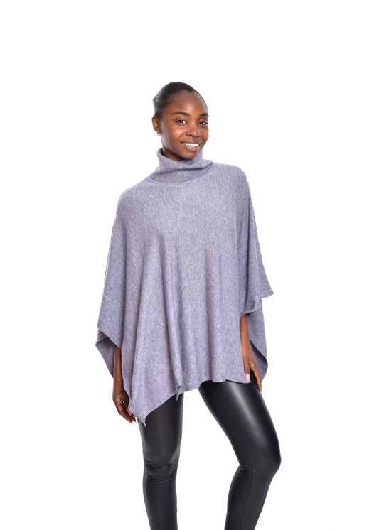 PONCHO- GRIS