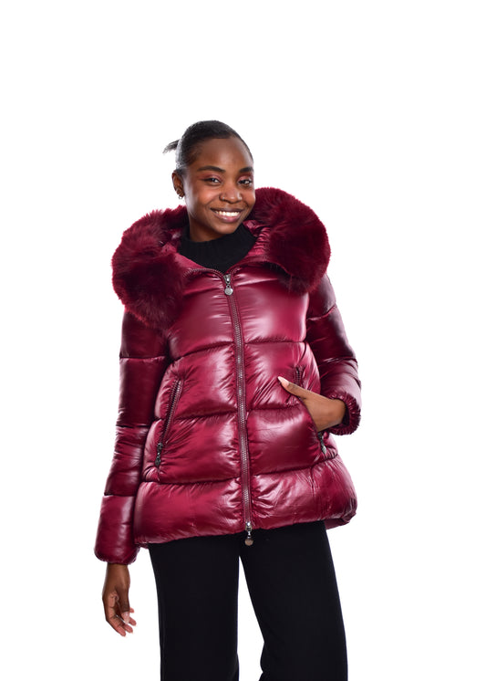 CAZADORA PIUNA-GRANATE