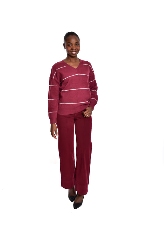 JERSEY RAYAS V- GRANATE