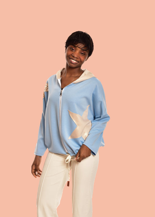 CHAQUETA AZUL ALGODÓN ESTRELLA+ ENVIO GRATIS