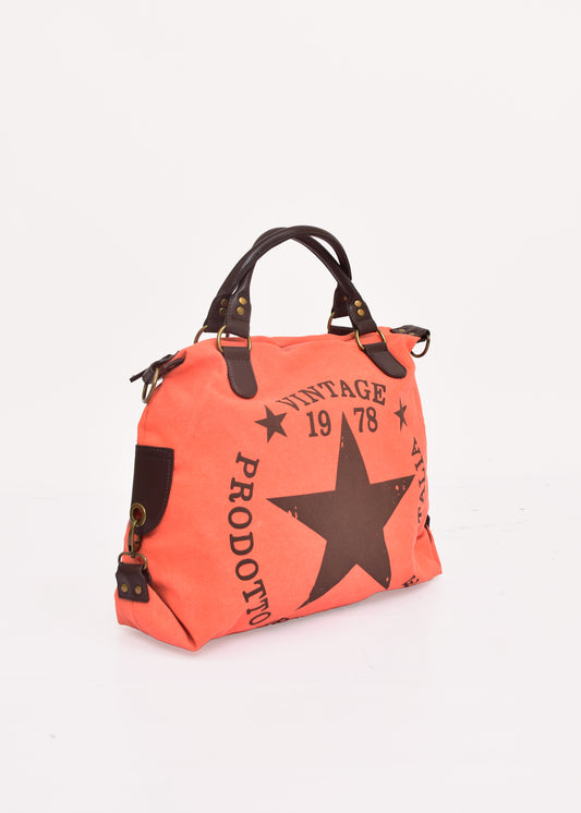 MAXI BOLSO STAR-NARANJA