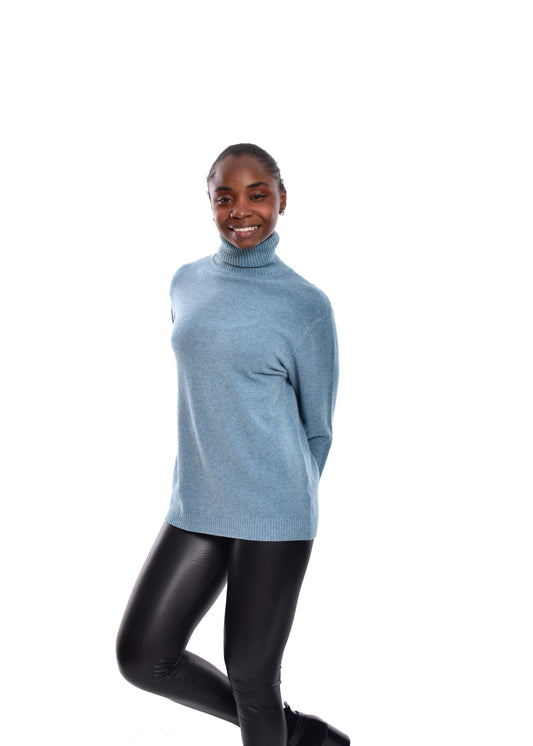 JERSEY CUELLO ALTO- AZUL