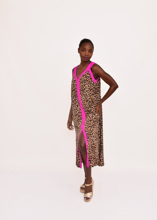 VESTIDO ANIMAL PRINT-BUGANVILLA