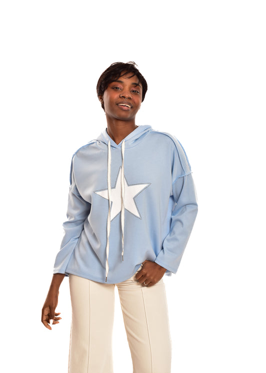 SUDADERA ESTRELLA- AZUL