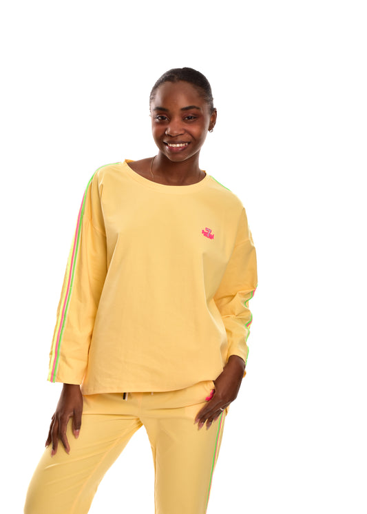 SUDADERA FRANJAS-AMARILLA