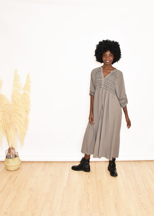 VESTIDO CENEF-GRIS