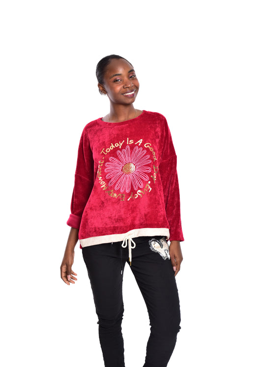 SUDADERA MARGARITA-GRANATE