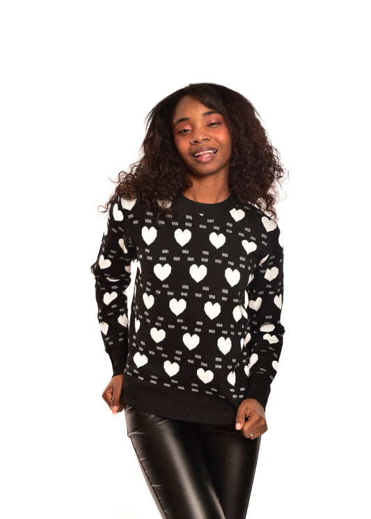 JERSEY CORAZONES-NEGRO