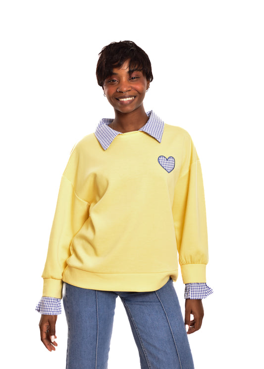 SUDADERA AMARILLO-LOVE VICHY