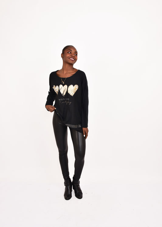 CAMISETA LOVE-NEGRA