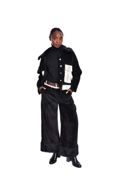 BOMBER BOLSILLOS- NEGRO