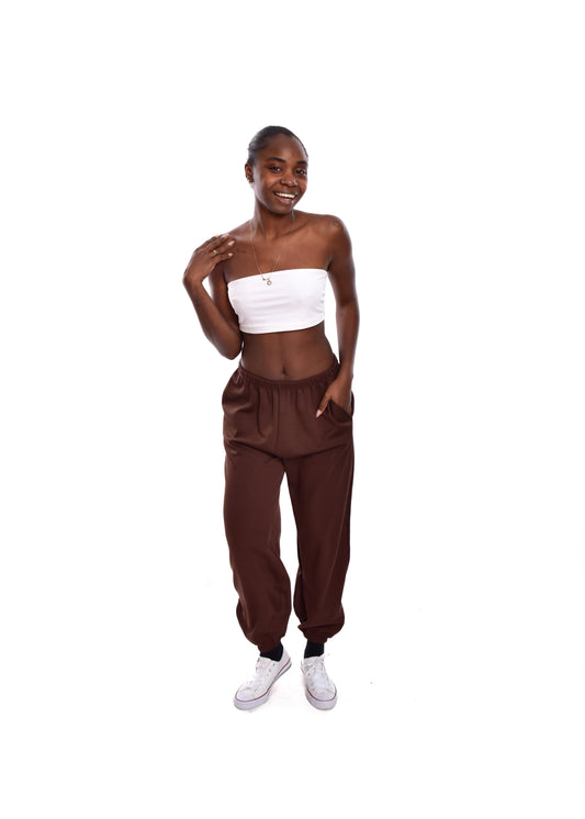 PANTALÓN ALGODÓN -MARRÓN