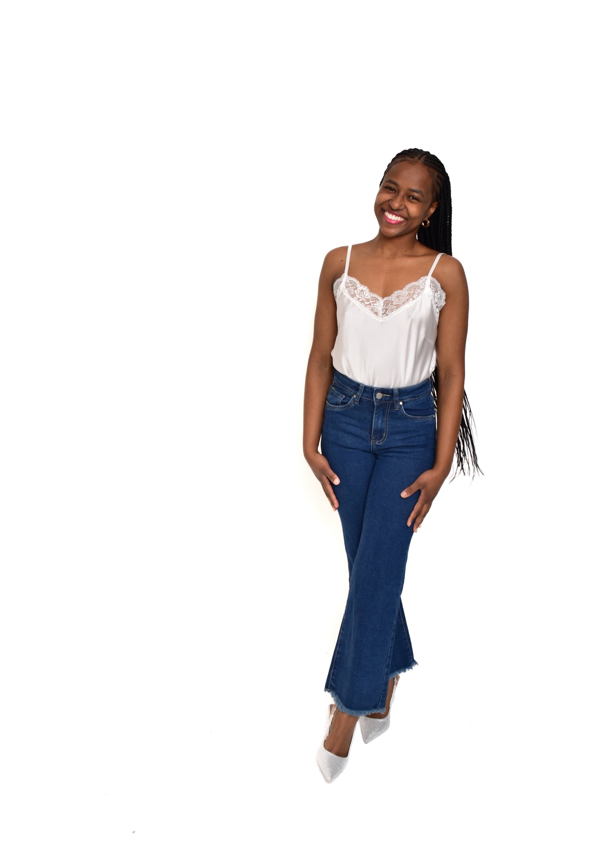 PANTALÓN VIVID DESFLECADO-AZUL