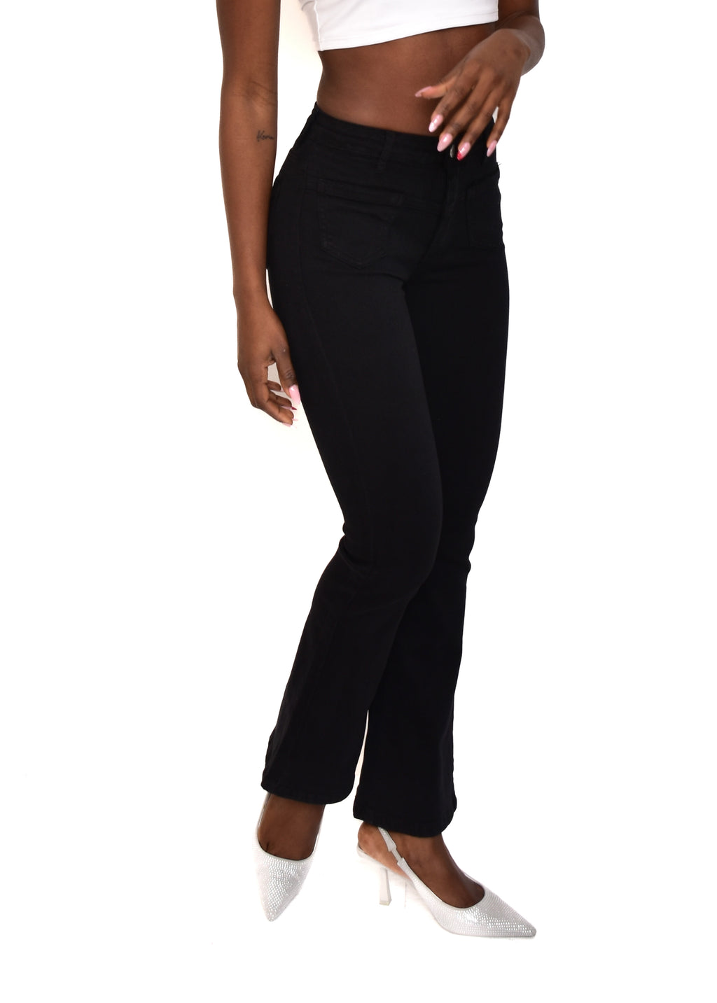 PANTALÓN VIVID CAMPANA-NEGRO