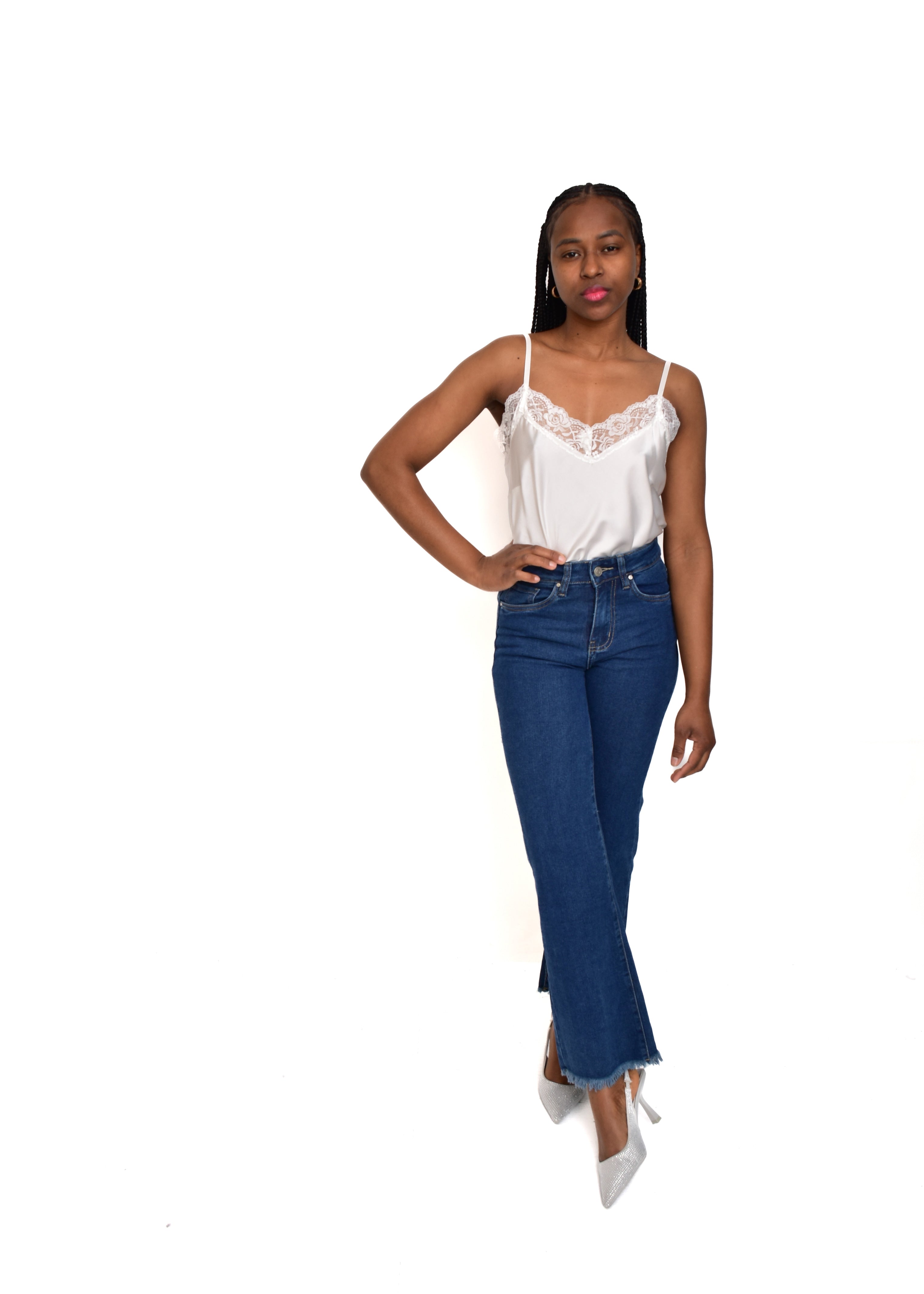 PANTALÓN VIVID DESFLECADO-AZUL