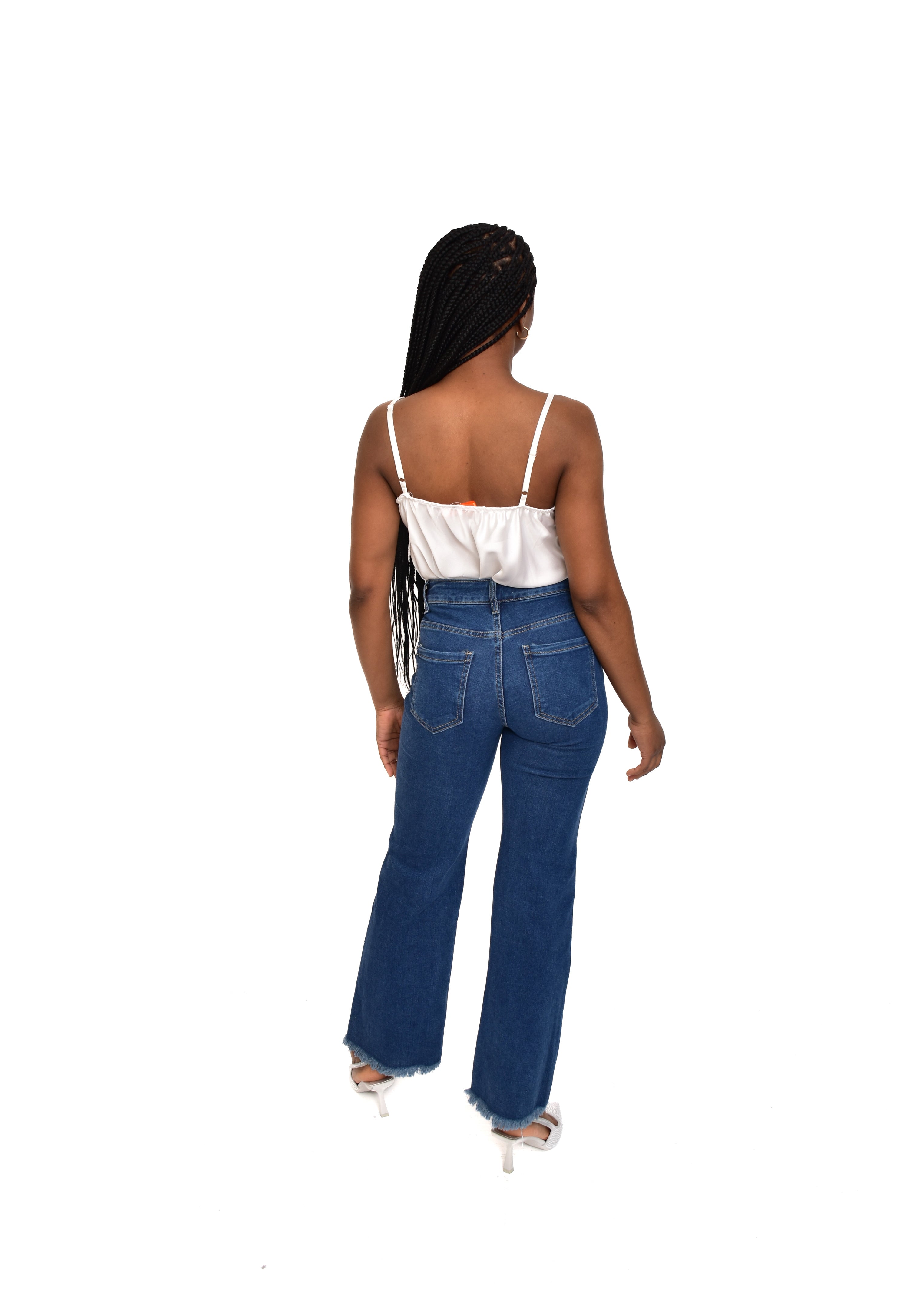 PANTALÓN VIVID DESFLECADO-AZUL