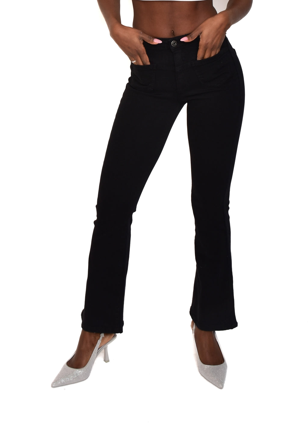 PANTALÓN VIVID CAMPANA-NEGRO