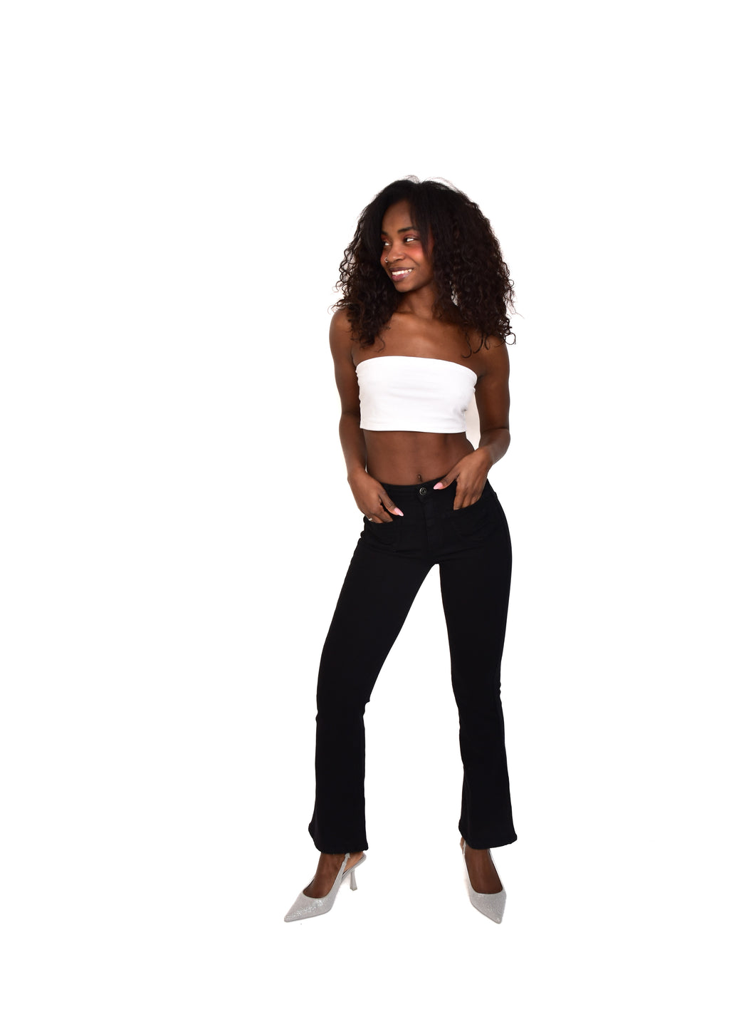 PANTALÓN VIVID CAMPANA-NEGRO