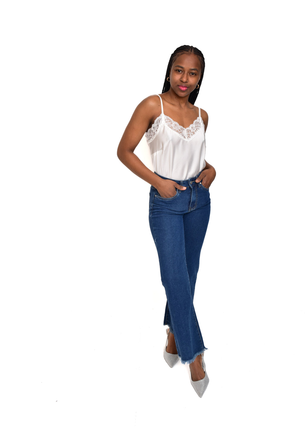 PANTALÓN VIVID DESFLECADO-AZUL