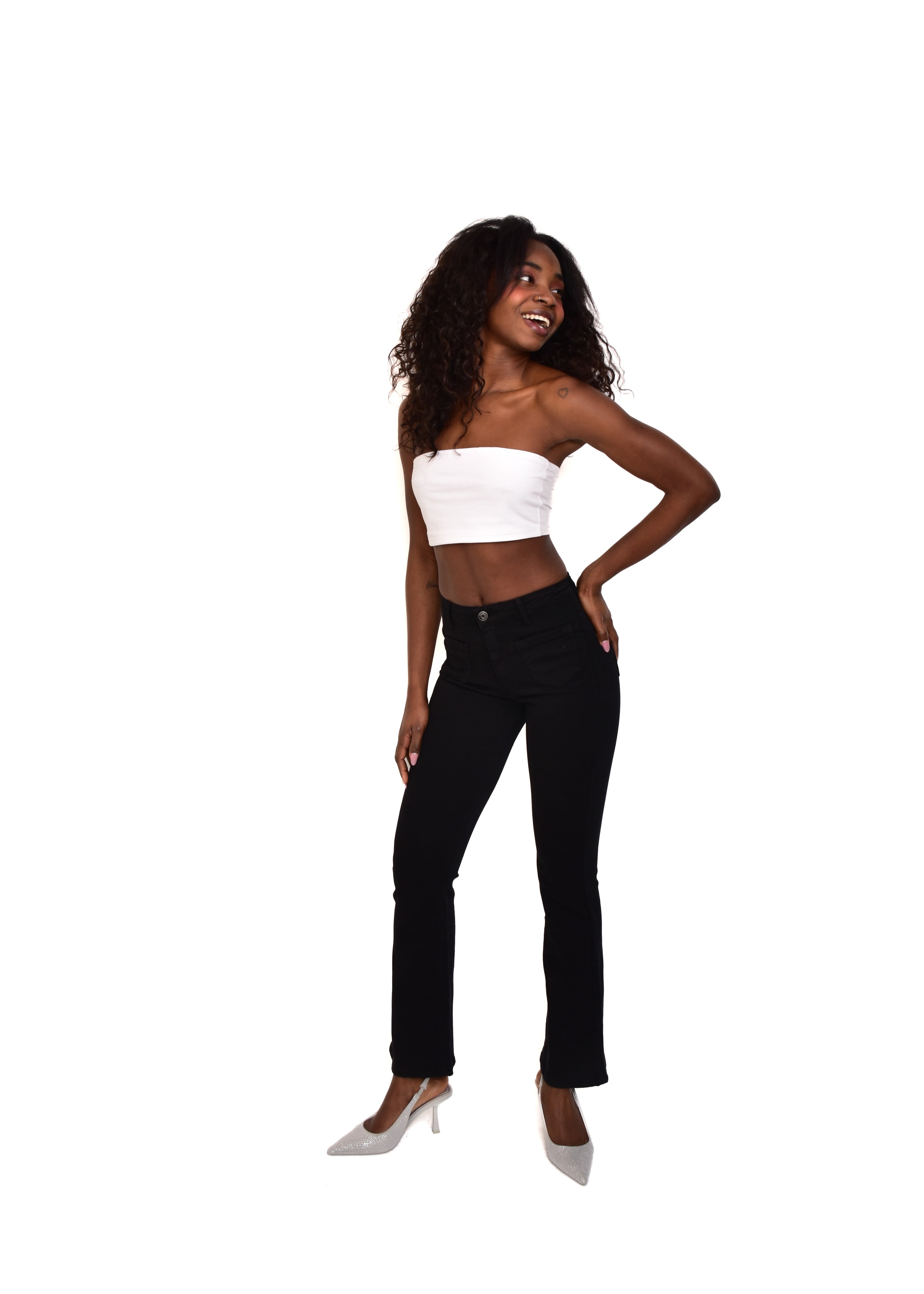 PANTALÓN VIVID CAMPANA-NEGRO