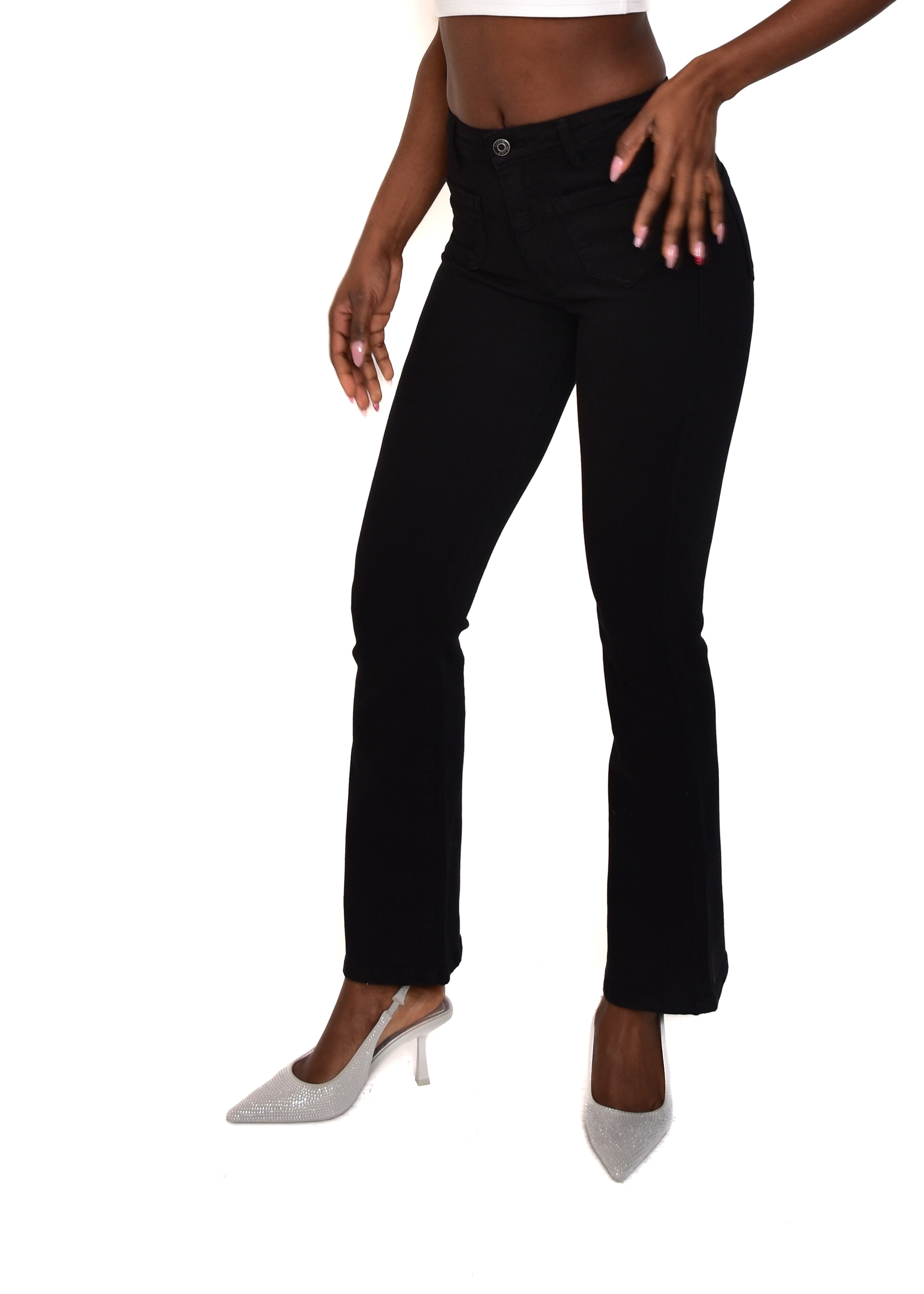 PANTALÓN VIVID CAMPANA-NEGRO