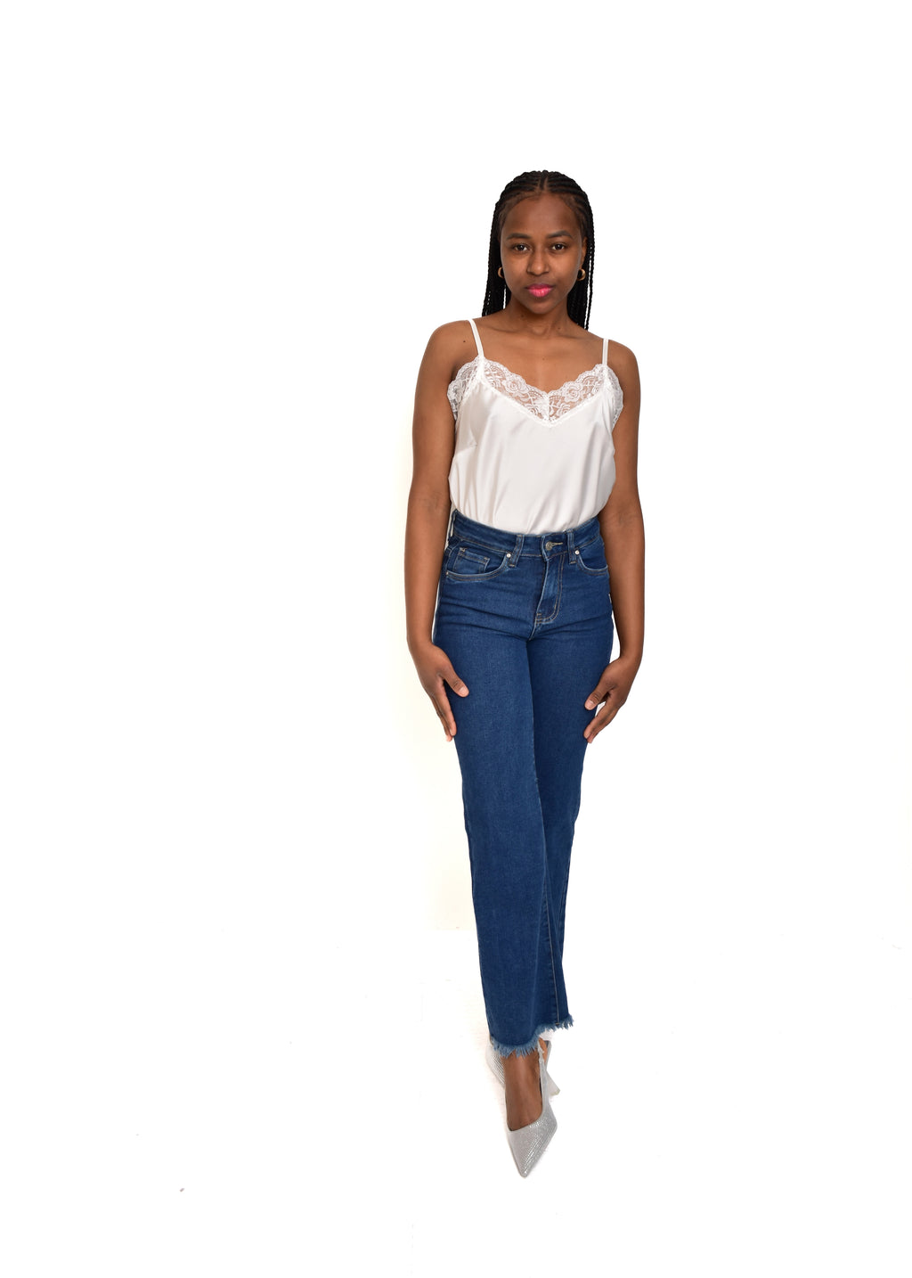 PANTALÓN VIVID DESFLECADO-AZUL