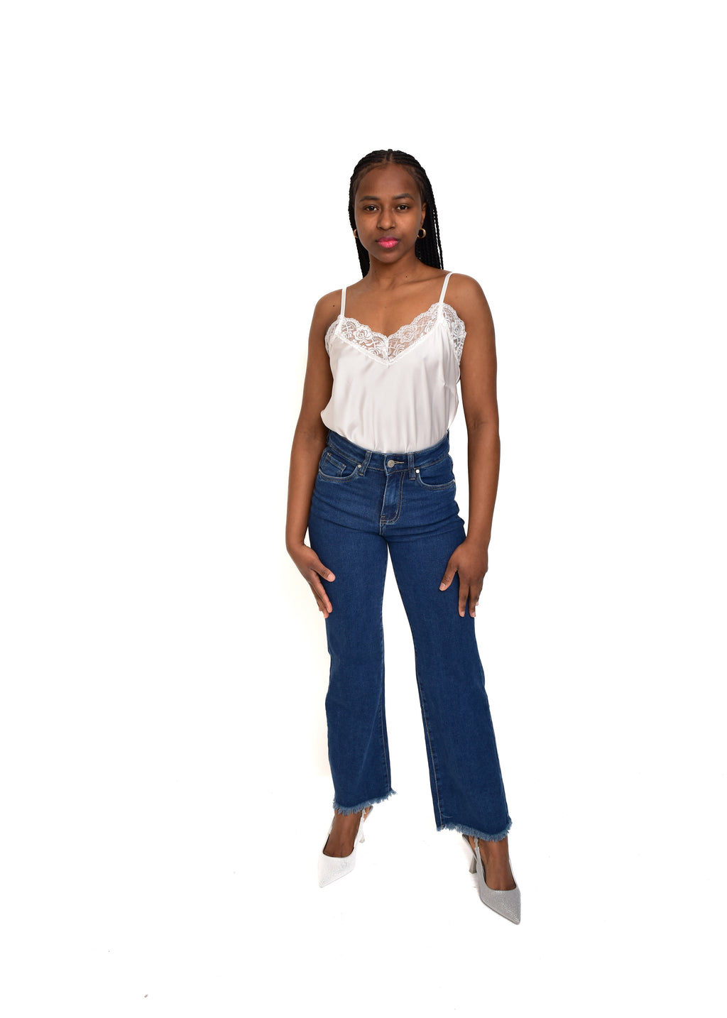 PANTALÓN VIVID DESFLECADO-AZUL