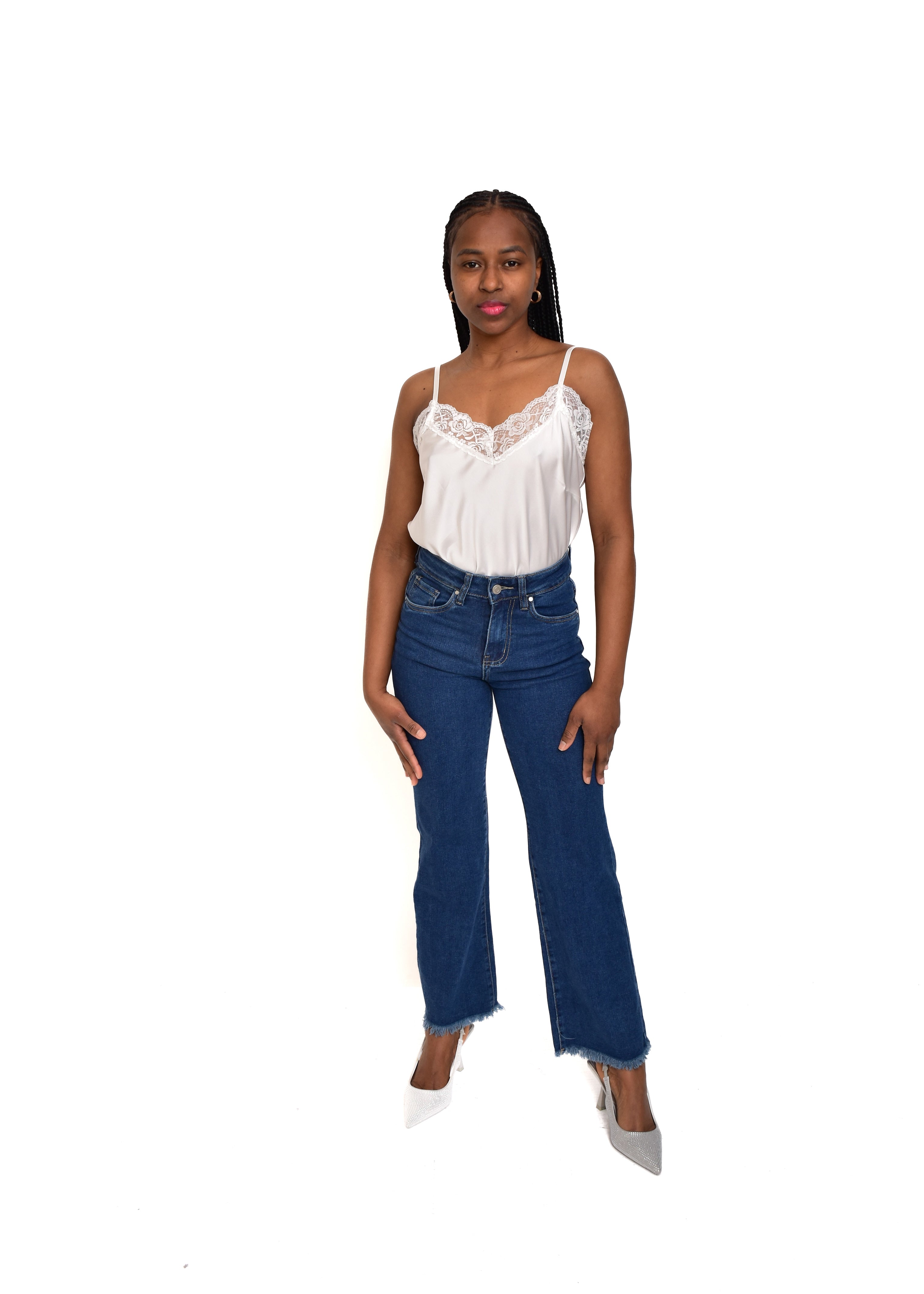 PANTALÓN VIVID DESFLECADO-AZUL