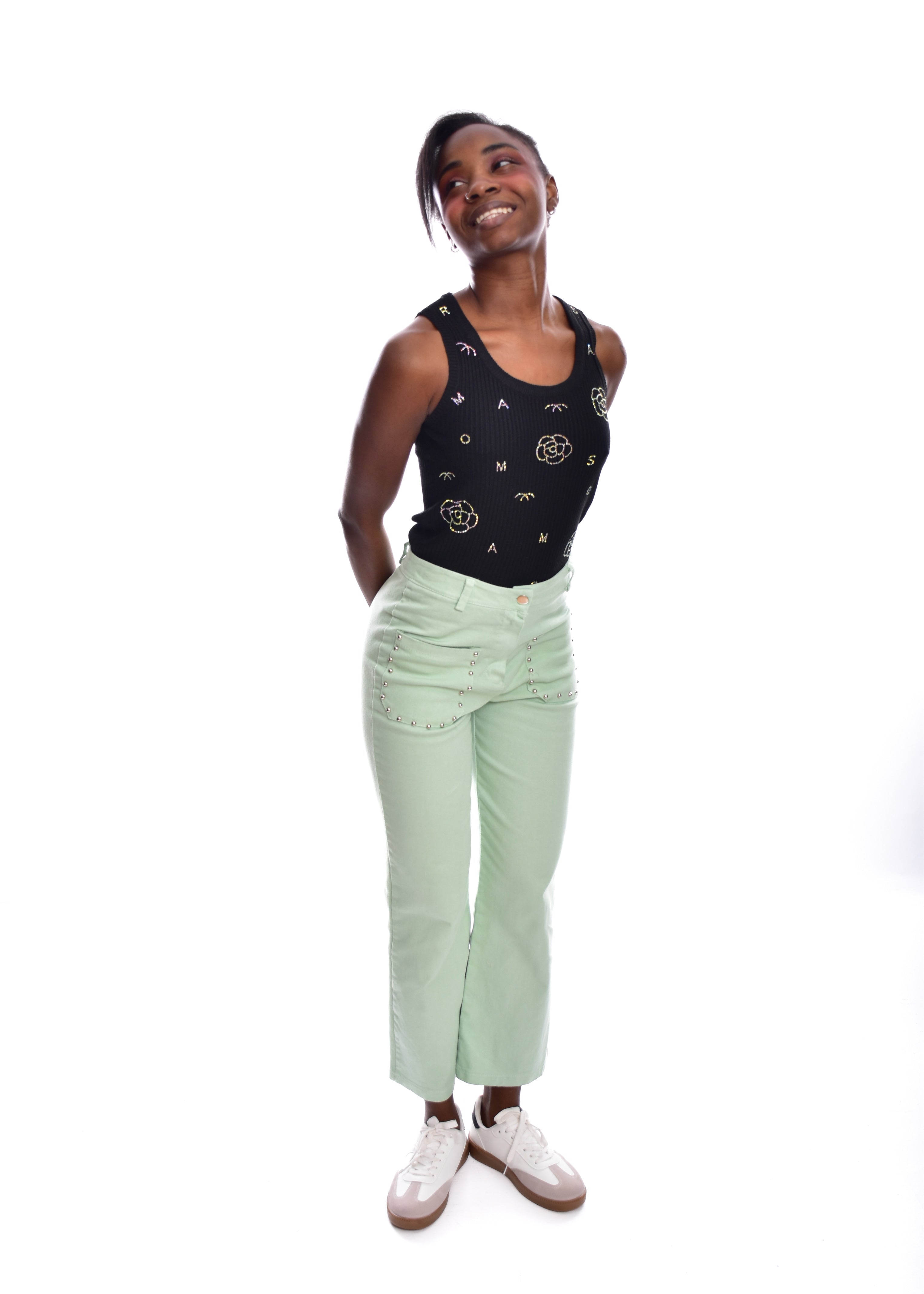 PANTALÓN TACHAS-VERDE