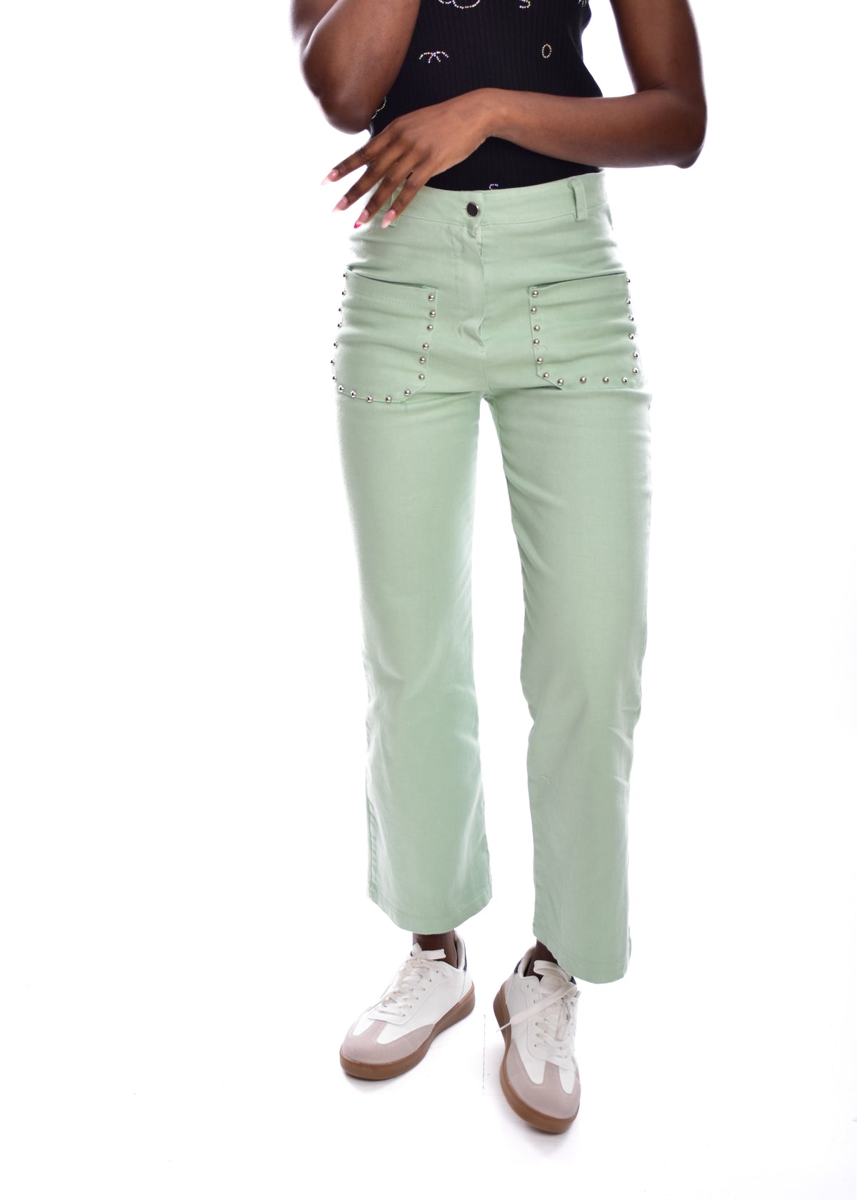 PANTALÓN TACHAS-VERDE