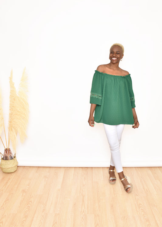 BLUSA PLUMETTI-VERDE