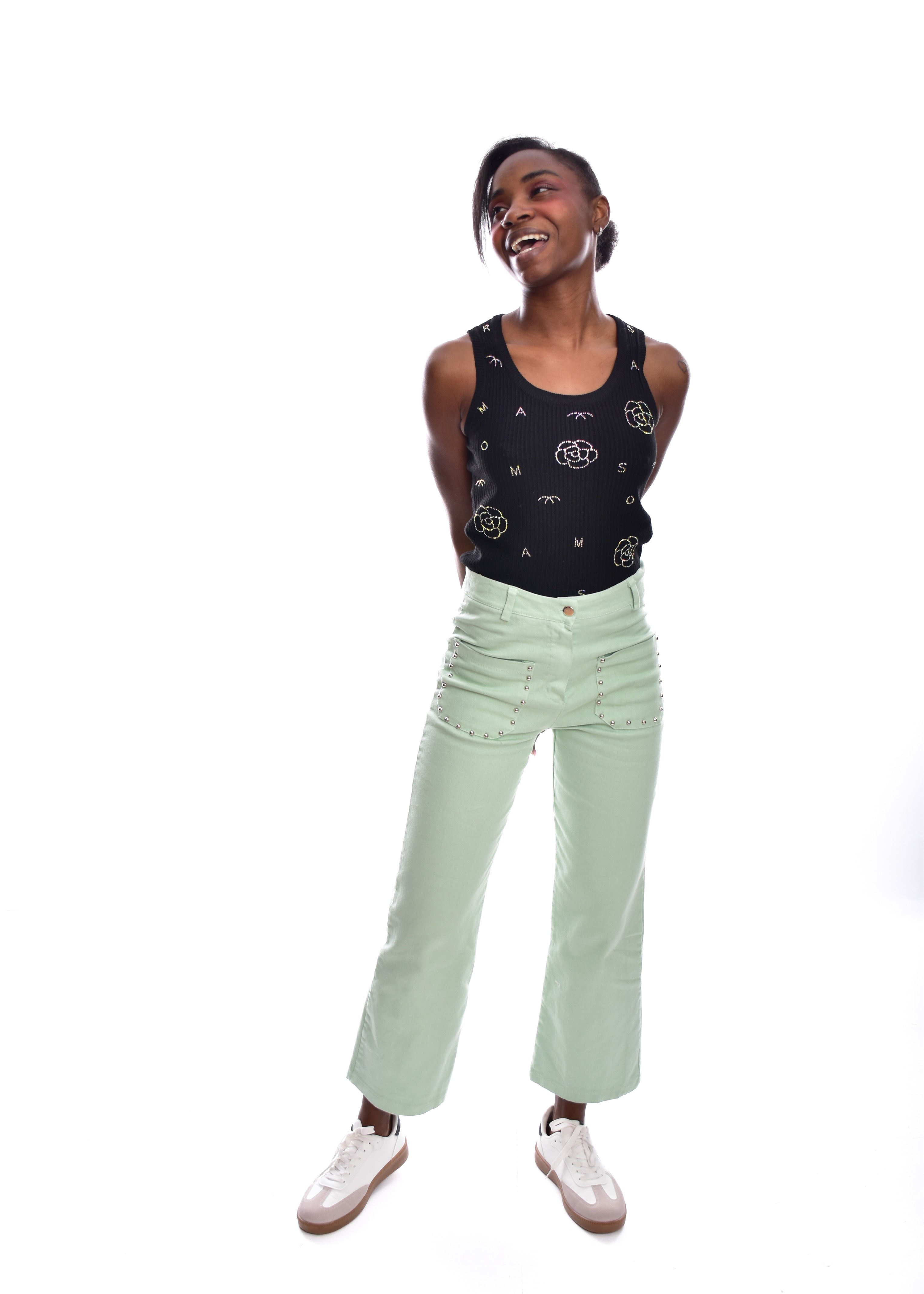 PANTALÓN TACHAS-VERDE
