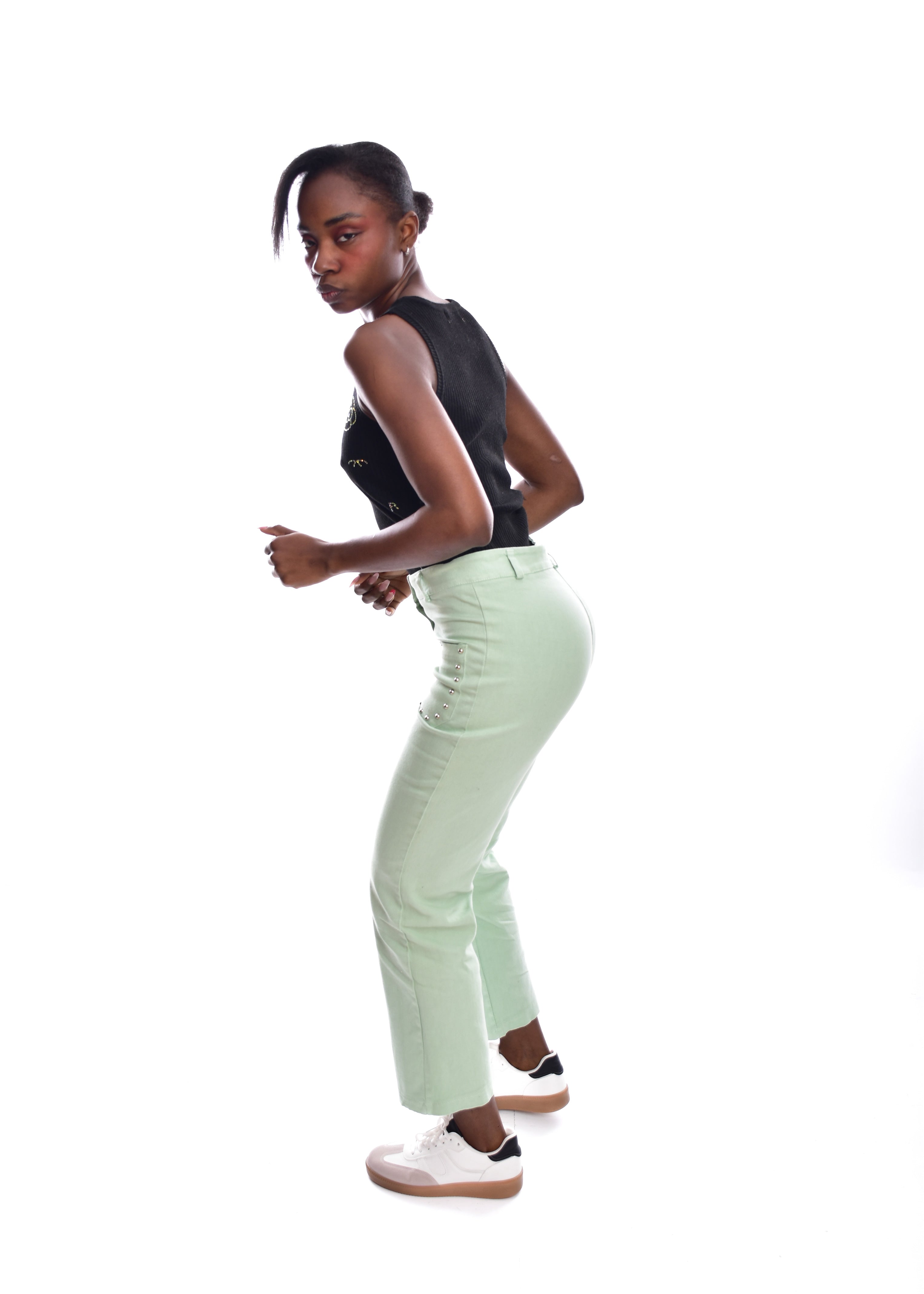 PANTALÓN TACHAS-VERDE