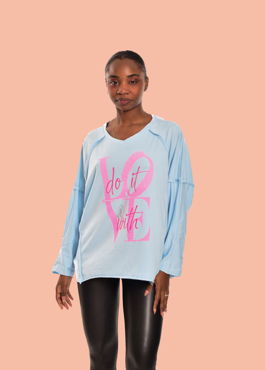 SUDADERA DO IT- AZUL