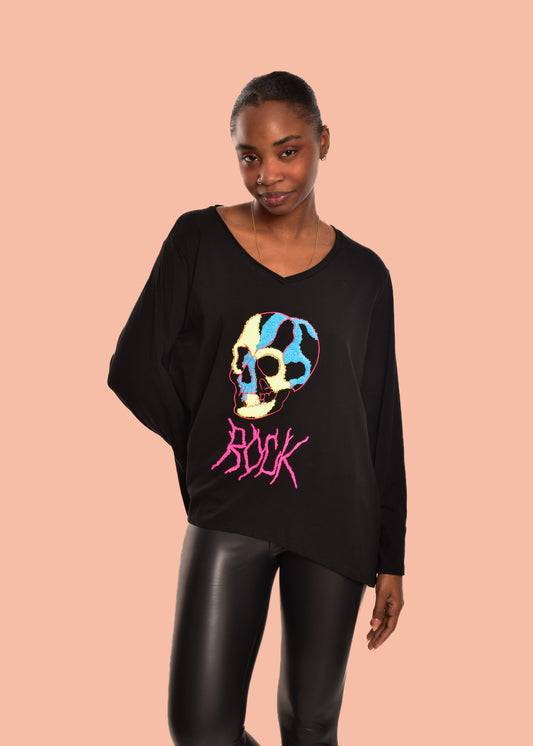 CAMISETA CALAVERA-NEGRA