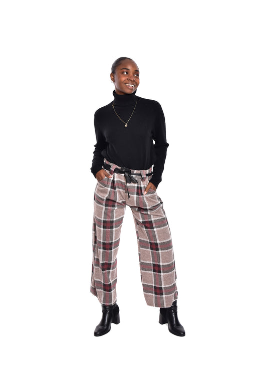 PANTALÓN CUADROS-TOPO