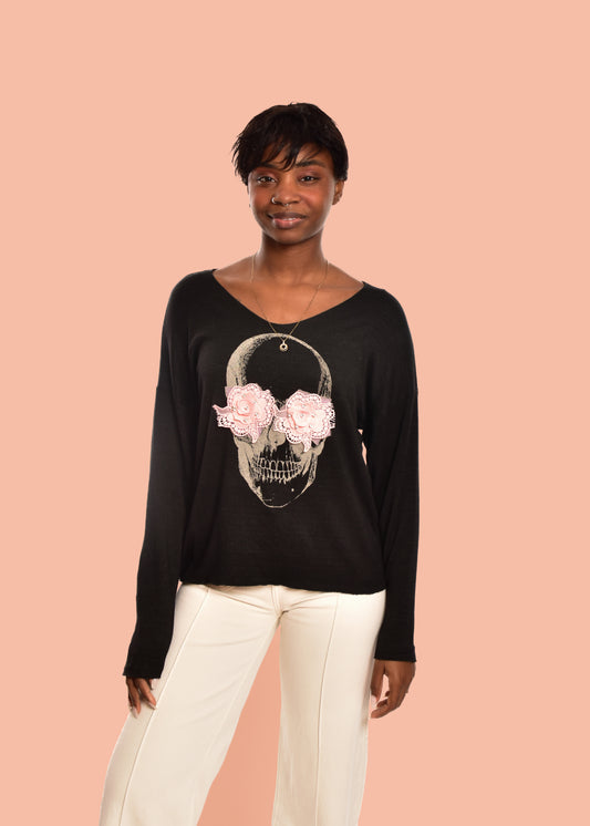 JERSEY NEGRO  CALAVERA