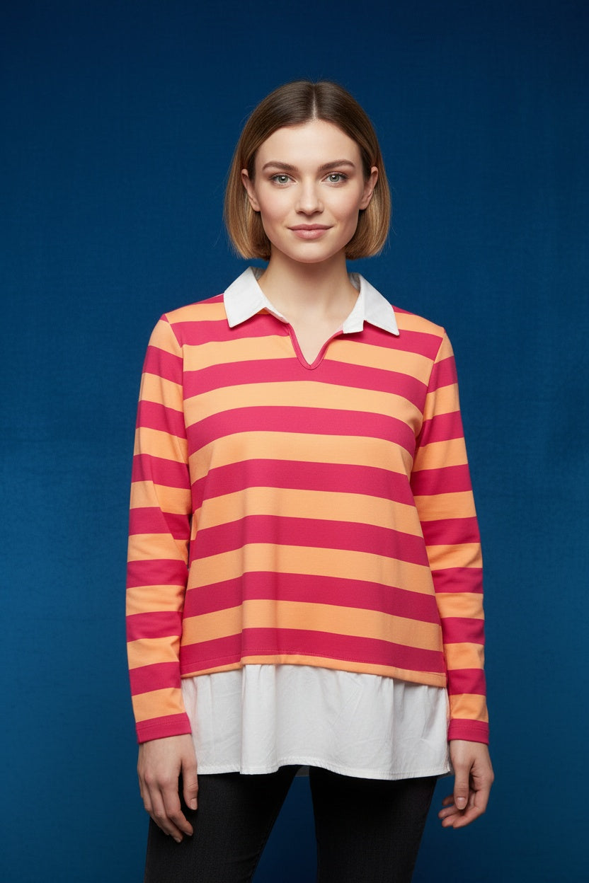 POLO CAMISERO-FUCSIA