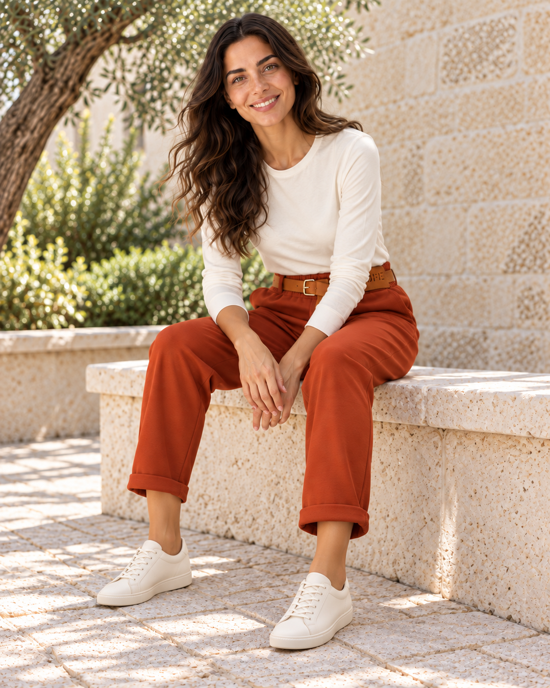 PANTALÓN ALGODÓN- TEJA