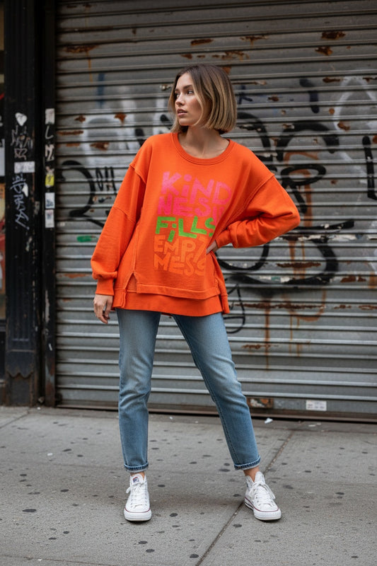 SUDADERA KIND-NARANJA