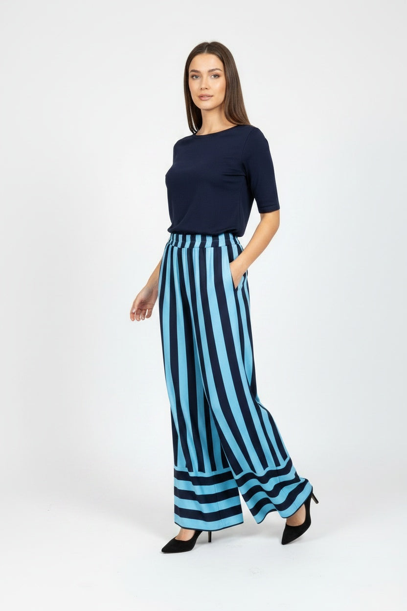 PANTALÓN  RAYAS-AZUL