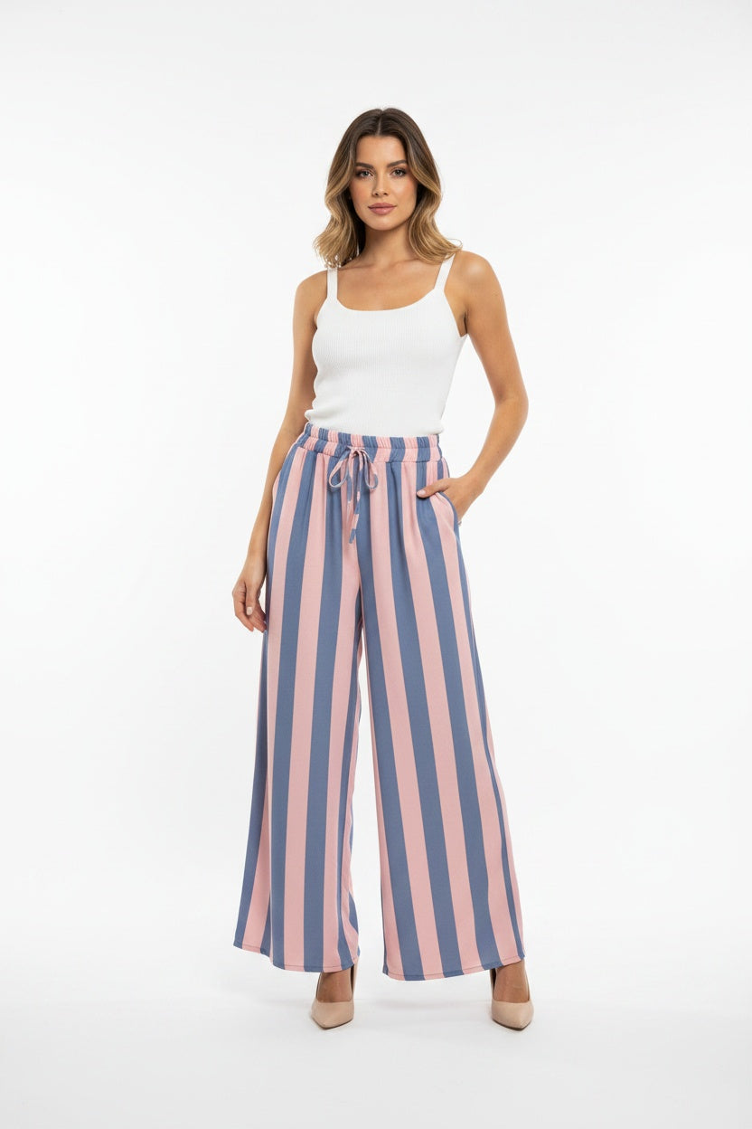 PANTALÓN  RAYAS-ROSA