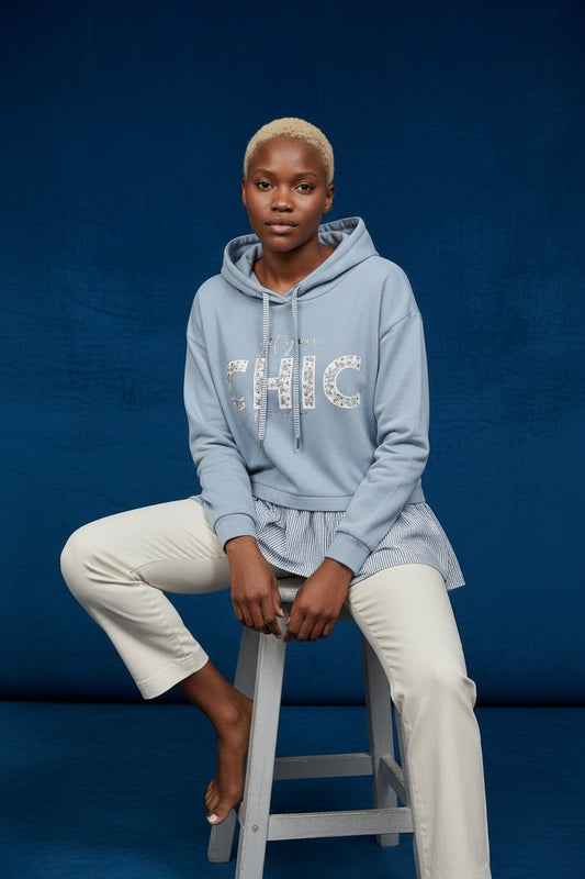 SUDADERA CHIC-AZUL