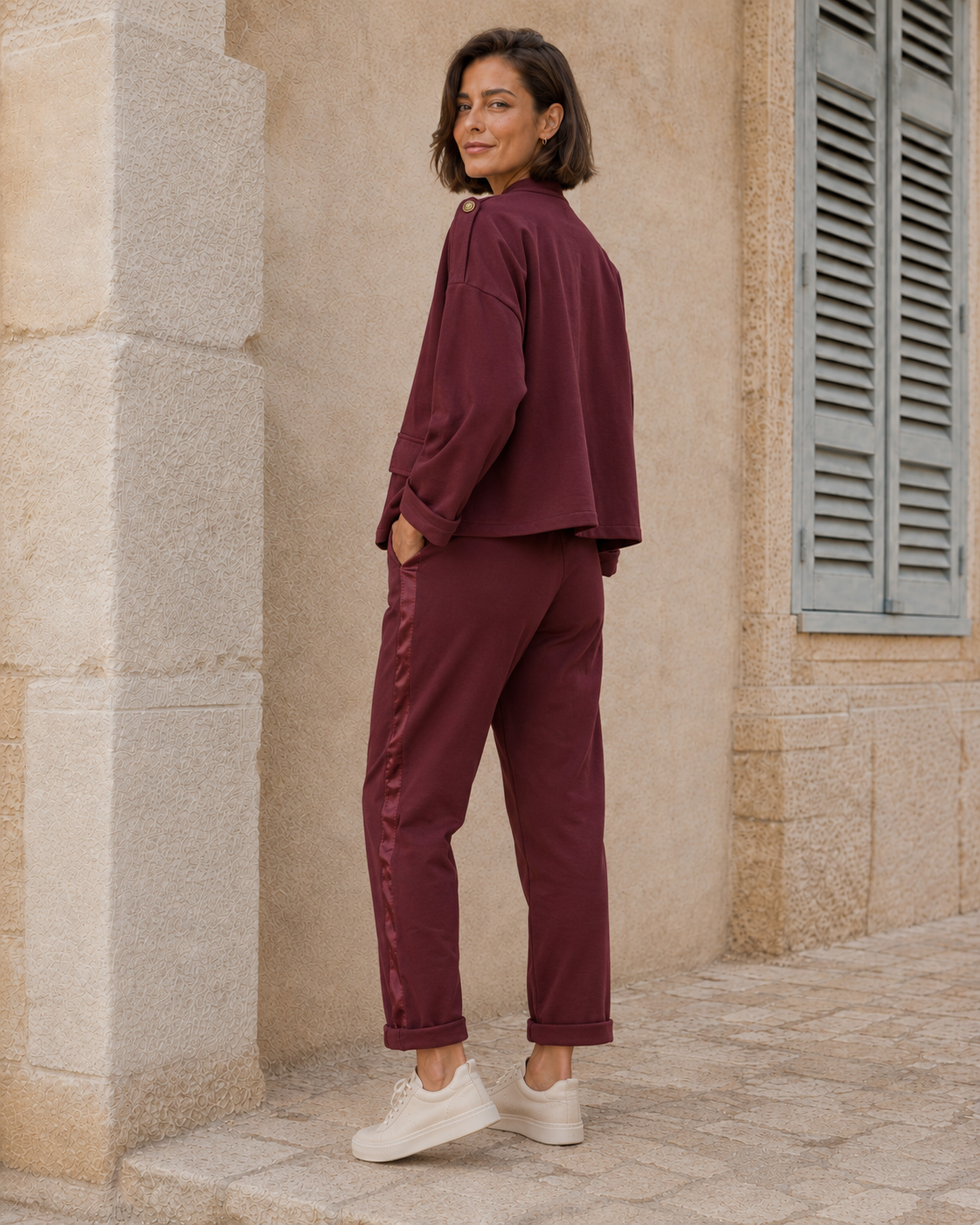 BLAZER ALGODÓN-VINO