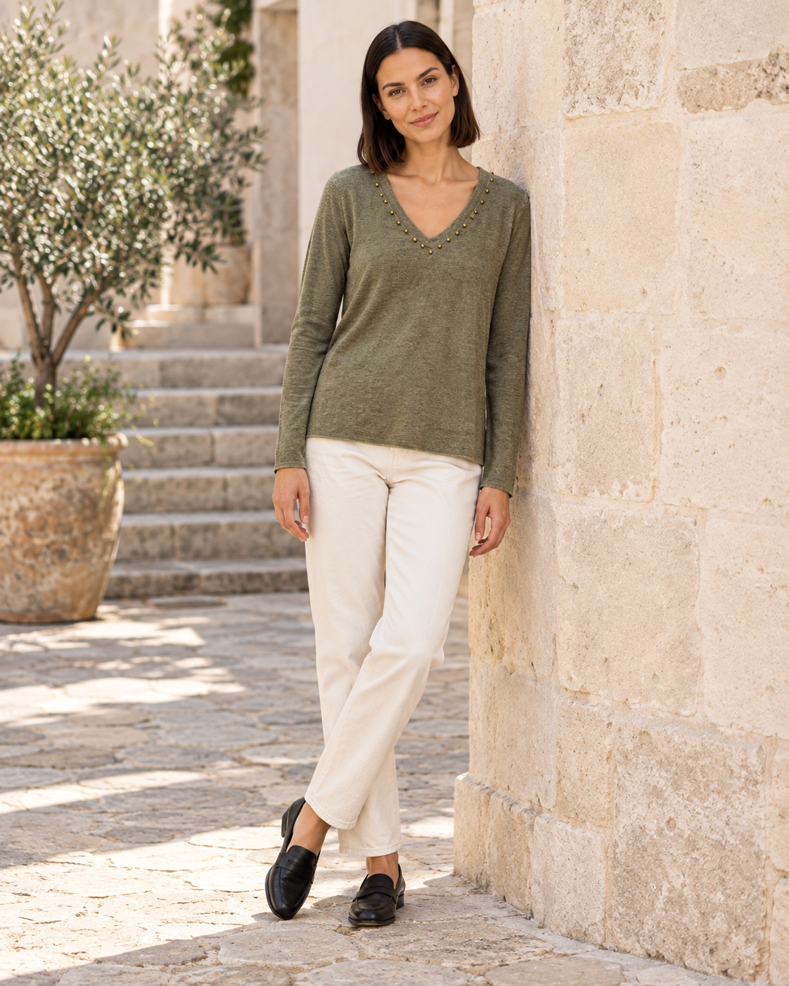 JERSEY V TACHUELAS-KHAKI